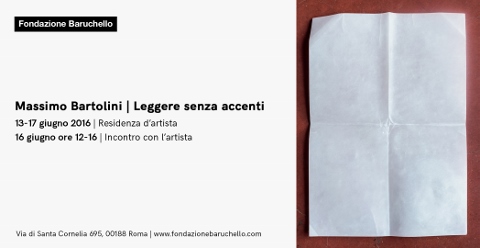 Massimo Bartolini – Leggere senza accenti